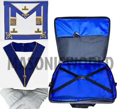 Masonic Regalia Soft Case Bag Craft Provincial Undress Apron LambskinCollar NEW • £60.99