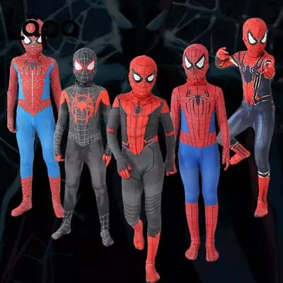 Superhero Spiderman Kids Bbay Boys Costume Cosplay Fancy Dress Jumpsuit Age 2-10 • £12.09