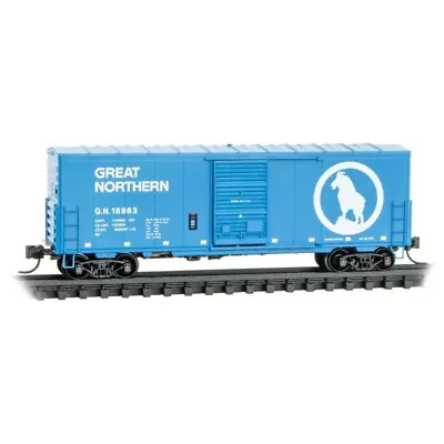 N Scale Micro-Trains MTL 02400550 GN  Big Sky Blue  40' Steel Box Car #18963 • $53.31