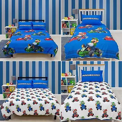 £16.95 • Buy Nintendo Super Mario Checkers Duvet Cover Set Gamers Bedroom - Single / Double