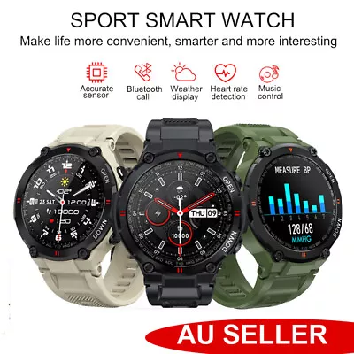 $65.98 • Buy Bluetooth Call Smart Watch Men Sports Heart Rate Blood Pressure Oxygen Monitor