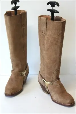 £97.89 • Buy Sancho Riding Boots Crust Leather Beige Lined Leather T 36 Top Condition