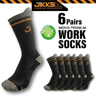 Mens Work Socks 6 Pairs Workwear Technical Premium Reinforced Cushion Sole  • £7.99