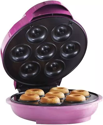 Brentwood TS-250: Mini Donut Maker Machine Non-Stick 7 Mini Donuts - Pink • $31.49