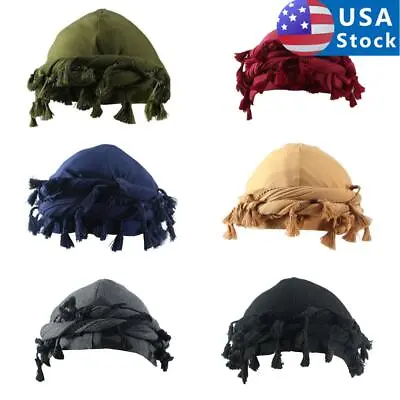 Turban Durag For Men Unisex Satin Silk Lined Elastic Turban Head Wrap Head Scarf • $13.19