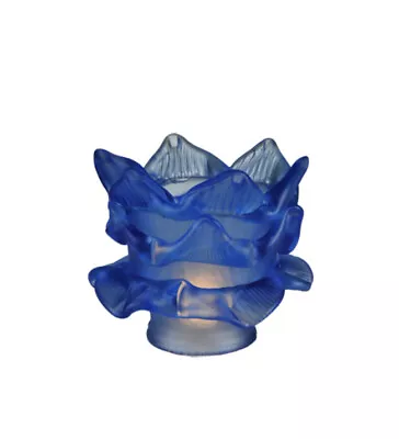 Meyda Tiffany 14656 Tier Glass 3.25  Tall Lamp Shade - Blue / Vintage Copper • $37.95