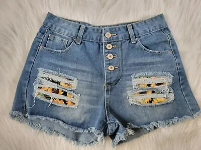 SIZE M W28  JEANS Custom Distressed Sunflower Cutoff Jean Shorts INVPV1467 • $26