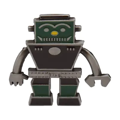 Men Silver Metal Fashion Belt Buckle Green Black Robot Animation Cool Teen Kids • $14.95