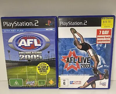 AFL Live 2003 + AFL Premiership 2005 Bundle PlayStation 2 / PS2 Complete • $10