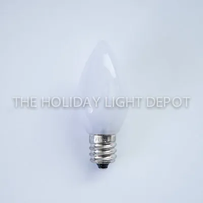 25 C7 Opaque Warm White LED Christmas Light Bulbs Smooth LED Retro Fit Dimmable • $22.99