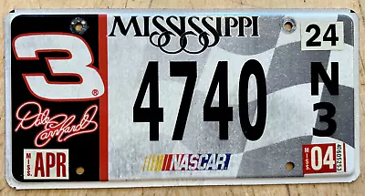 Mississippi Graphic Auto License Plate   4740   Nascar Dale Earnhardt # 3 • $34.99