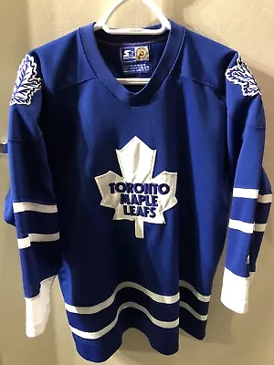 Toronto Maple Leafs Vintage 90s Hockey Jersey Starter Sweater Youth L-Xl NHL • $28.40