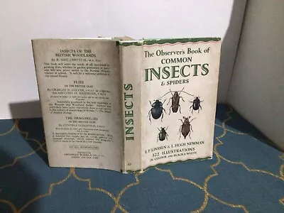 Observers Book Of Common Insects & Spiders 1954+ Copy Dust Jacket • £12.99