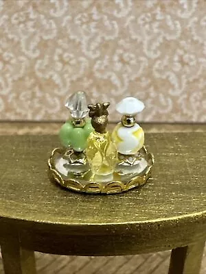 Dollhouse Miniature 1:12 Miniature  Perfumes On Tray For Vanity Set • $11.99