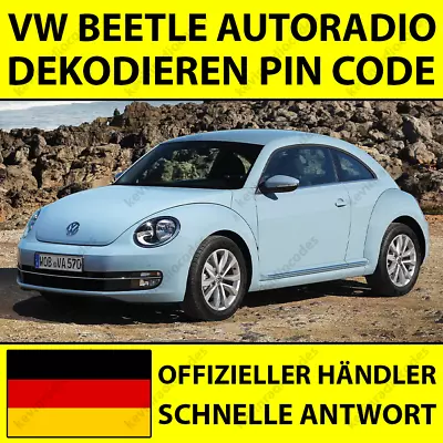 ✅volkswagen Beetle Car Radio Decode Pin Code For All Models Rns Rcd Mfd✅ • $5.34
