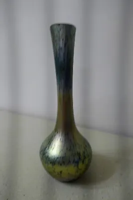 Okra Iridescent Glass Vase.  Blue/green/gold • £30