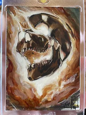 2021 UD Marvel Beginnings First Draft Sketch AP Ghost Rider  By Kursat Cetiner • $29