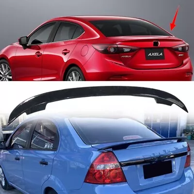 Universal Rear Boot Trunk Sporty Spoiler Wing ABS Glossy Black For Mazda Axela • $66.49