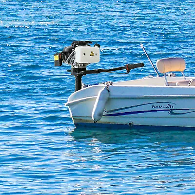 4HP 4-Stroke Outboard Motor 55cc Gas-Powered Boat Engine Wind CDI Cooling System • $284