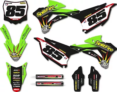 2014 - 2021 Kawasaki KX 85 Custom Graphics Kit Rythm Style Decals Sticker Kit • $249.90