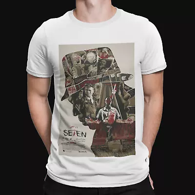 Seven Se7en T-shirt - Movie Poster 80s Shark Film Retro Yolo Gift TV  • £8.39