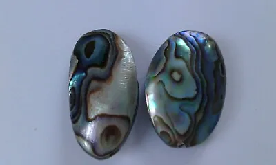 2 Natural Paua/Abalone Shell Beads 23-25 Mm. Jewellery Making/Embellish/Crafts • £12.35