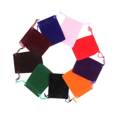 100pcs Small/Large Gift Bag Velvet Cloth Jewelry Pouch Drawstring Wedding Favors • $6.17