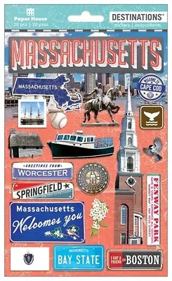 $4.99 • Buy Crafts Stickers Dimensional Massachusetts Boston Fishing Boat Cape Cod Bay