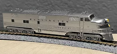 Kato E5A Burlington Silver Bullet #9909 Silver Streak Zephyr DCC Ready N-Scale • $113