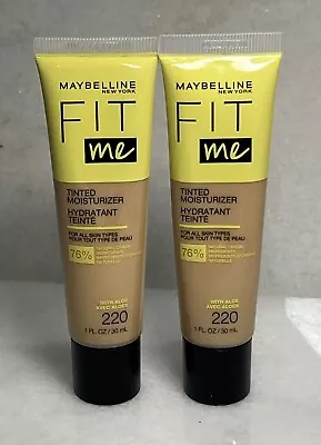 2 Maybelline Fit Me Tinted Moisturizer With Aloe - 220 - 1oz • $14.50