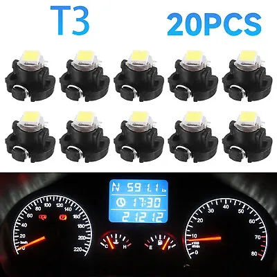 20X A/C Climate Control HVAC Light Bulbs White-T3 Neo Wedge LED Dash Switch Lamp • $7.82