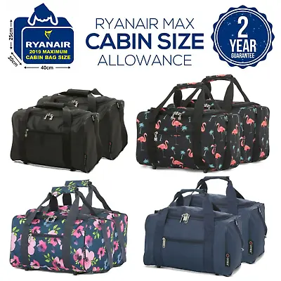 Set Of 2 New 2023 Ryanair 40x20x25 Maximum Sized Cabin Carry On Holdall Bags • £24.99