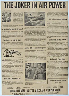 Vintage 1945 Consolidated Vultee B-24 Liberator Newspaper Print Ad • $11.97