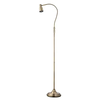 Flexi Floor Lamp Antique Brass Heavy Base With 9W LED Lamp • £99.99