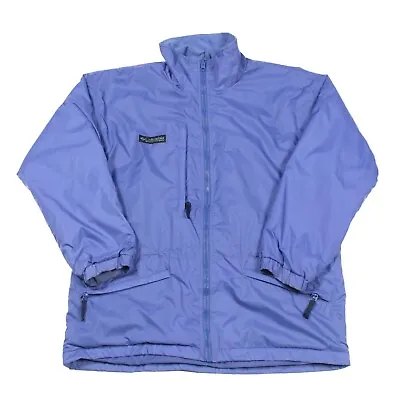 Vintage COLUMBIA Fleece Lined Rain Jacket Large Coat Anorak Zip Retro AM40 • $49.26