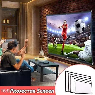 Portable Foldable Projector Screen 16:9 HD Outdoor Home Cinema Theater 3D Movie • $10.92