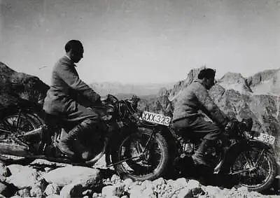 Dachstein Motorcycle Pioneers In The Mountains Ride Through The Mo- Old Photo • $5.78