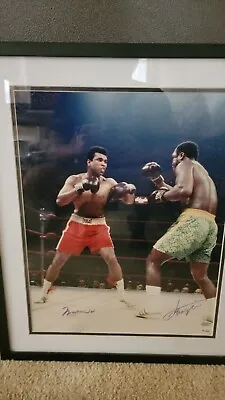 Muhammad Ali Joe Frazier Signed 16x20 Photo Autograph Auto FRAMED W Dual Certs • $1599