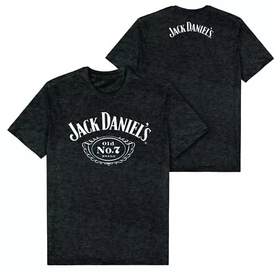 Jack Daniels Cartouche Logo Charcoal Marle Tee T-Shirt Old No.7 Clothing Bar 3XL • $31.50