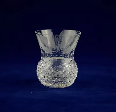 Edinburgh Crystal  THISTLE  Whiskey Tot Glass - 4.8cms (1-7/8 ) Tall • £29.50