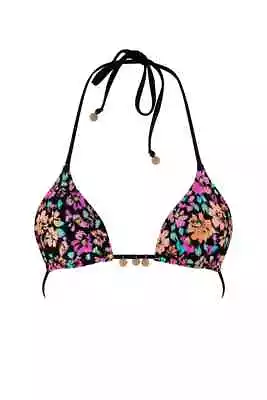 $50 • Buy TIGER LILY Anastasia Tara Tri Bikini Top - Midnight Pansy