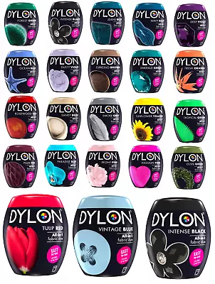 £21.95 • Buy 22 COLOURS DYLON FABRIC & CLOTHES FABRIC DYE MACHINE WASH 350g POD INCLUDES SALT