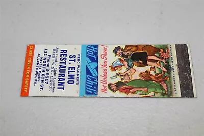 St Elmo Restaurant - Allentown Pa. Matchbook Cover  • $3.99