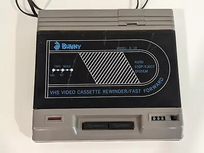 VHS Video Cassette Rewinder Model JL-10  BUNNY ON FRONT - For Parts • $1