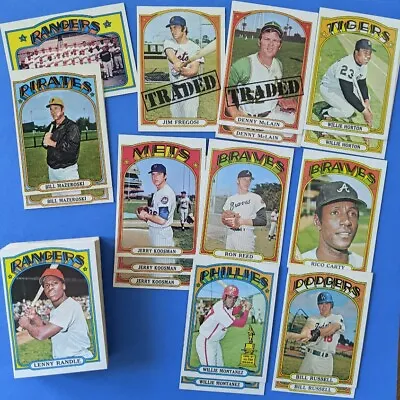 1972 Topps Baseball- High Number Set Complete/Pick One (#657-#787) UPDATED 3/27 • $25