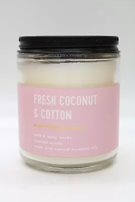 Bath And Body Works FRESH COCONUT & COTTON 1-Wick Candle 7 Oz / 198 G *NEW* • $16.95