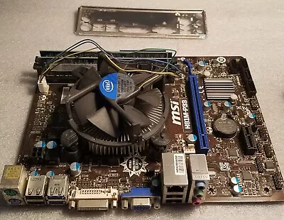 MSI H81M-P33 Motherboard Combo • Intel Core I3-4130 @ 3.40GHz 8GB RAM With I/O • $45