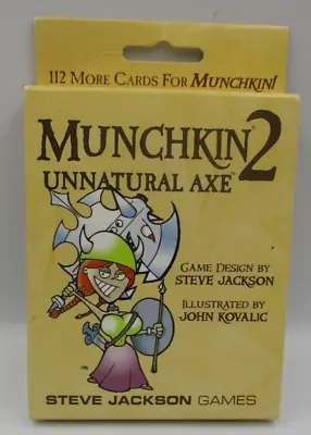 NIB 2013 Munchkin 2 Unnatural Axe Cards Steve Jackson Games Expansion Pack 1410 • $15.77