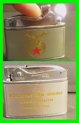 Vintage 1961 Shriner's Masonic Lighter Atlanta GA ~ Excellent & Working Cond. • $39.99