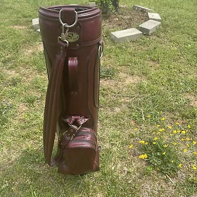 Wilson Staff Professional  Vintage Burgundy  Leather Golf Bag • $79.99